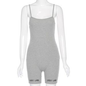 Spaghetti strap romper